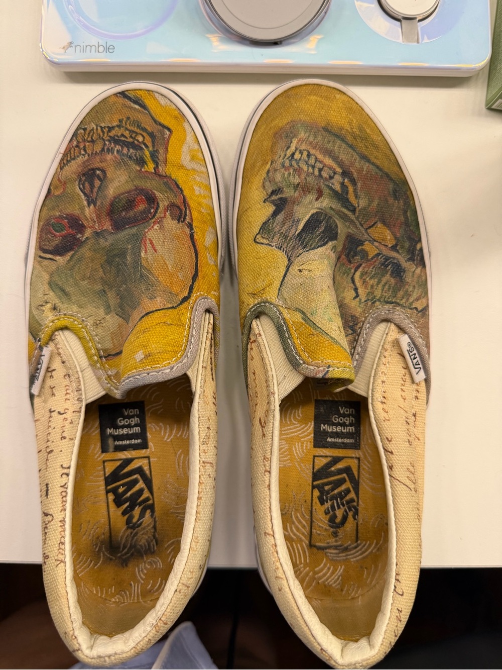 Vans Yellow Van Gogh Museum Slip-On Sneakers